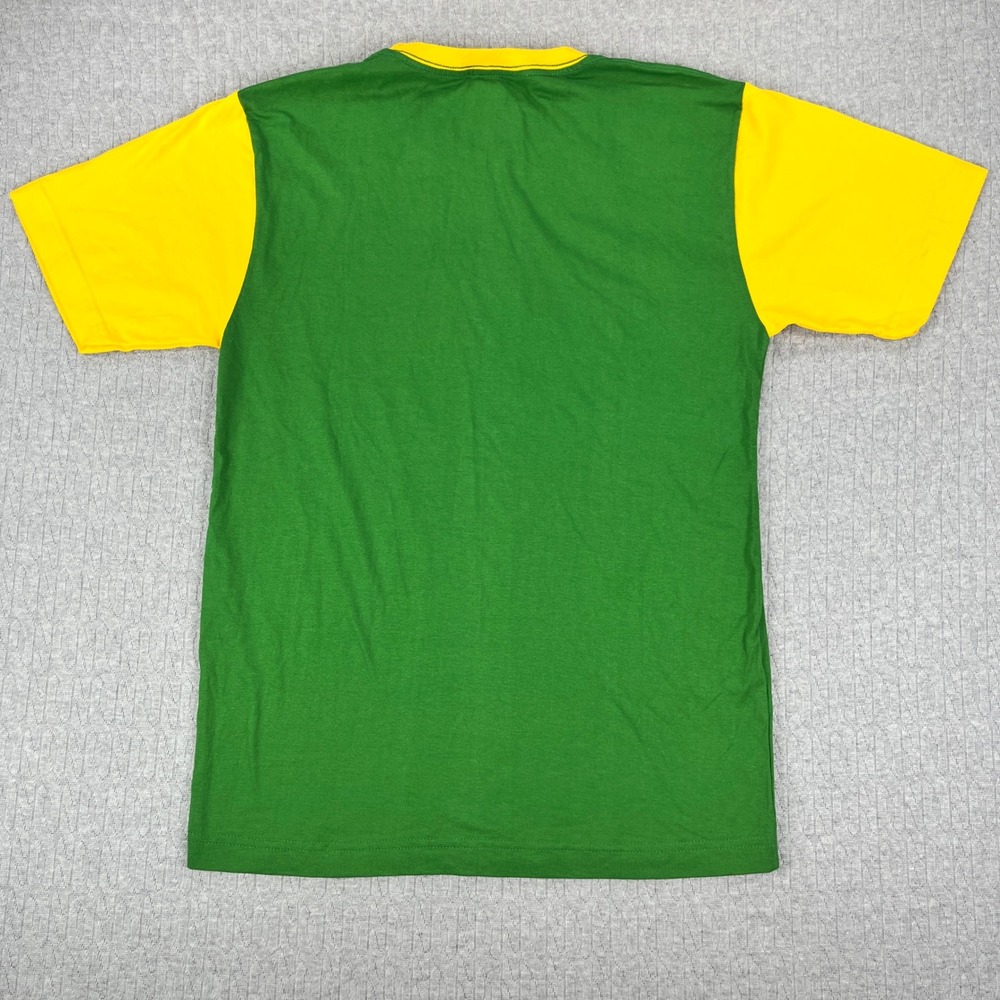 Pierim Brasil T Shirt Mens medium P Green Yellow Embroidered Flag Soccer Core - Picture 6 of 8